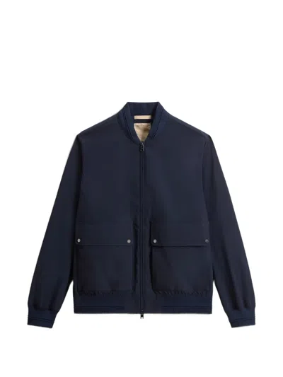 Woolrich Wesley Bomber Jacket In Blue