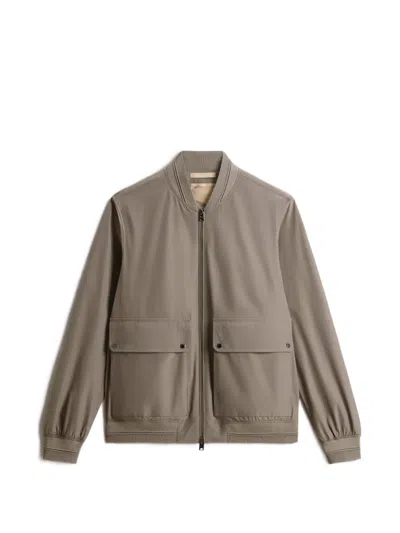 Woolrich Wesley Bomber Jacket In Brown