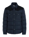 Woolrich Western Down Overshirt In Navy Blue