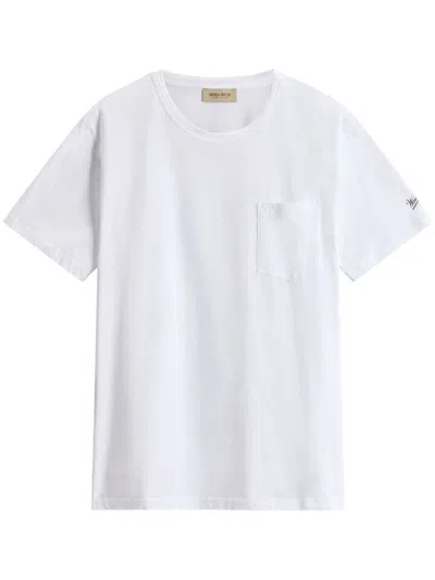 Woolrich White Cotton T-shirt With Chest Pocket