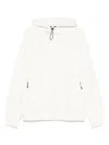 Woolrich White Hooded Sweater With Pouch Pocket And Ribbed Details In White