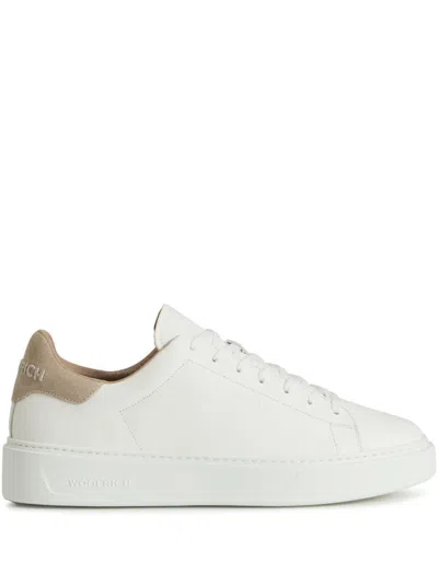 WOOLRICH WHITE LACE UP SNEAKERS