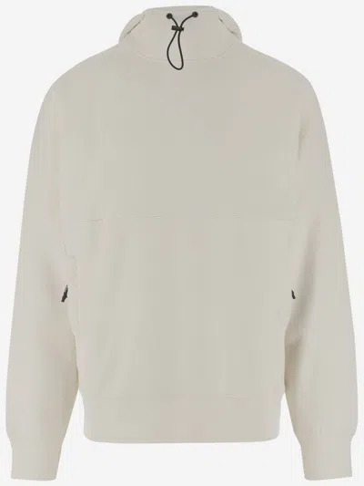 Woolrich White Long Sleeves Hooded Sweatshirt In Neutral