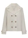 Woolrich Double-breasted Jacket In White