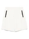 Woolrich White Shorts With Drawstring Waist And Multiple Pockets