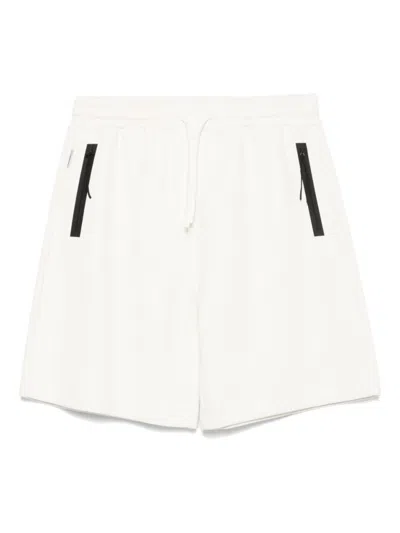 Woolrich White Shorts With Drawstring Waist And Multiple Pockets