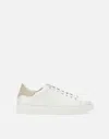 WOOLRICH WOOLRICH WHITE LEATHER SNEAKERS WITH VIBRAM SOLE