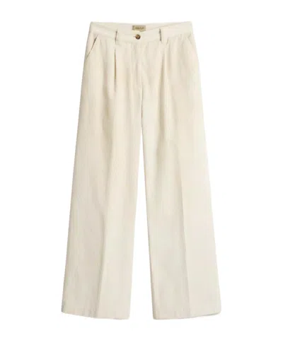 Woolrich Wide-leg Corduroy Pants In White