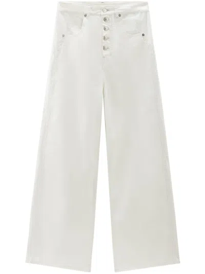 Woolrich Wide Leg Denim Jeans In White