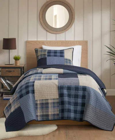 Woolrich Winter Hills Reversible 2-pc. Quilt Set, Twin/twin Xl In Blue