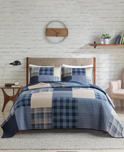 Woolrich Winter Hills Reversible 3-pc. Quilt Set, King/california King In Blue