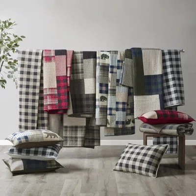 Woolrich Winter Plains 100% Cotton Oversized Quilt Mini Set In Taupe
