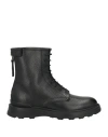 Woolrich Textured Leather Work Boot Coat Boots With Side Leather In Black