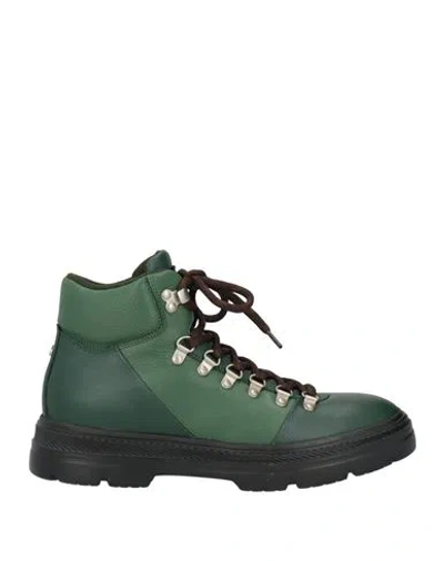 Woolrich Woman Ankle Boots Dark Green Size 10 Leather