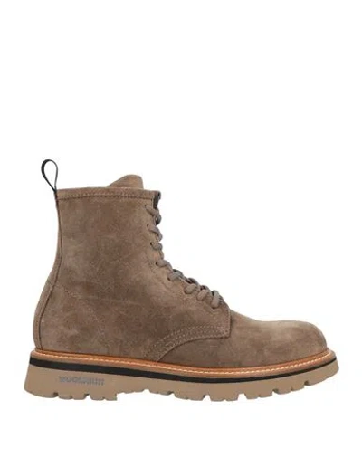 Woolrich Woman Ankle Boots Khaki Size 10 Leather