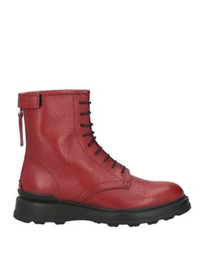 Woolrich Woman Ankle Boots Red Size 7 Leather