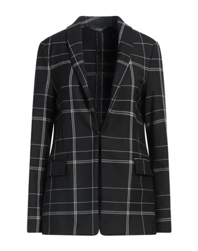 Woolrich Tartan Checked Comfort Unlined Blazer In Black