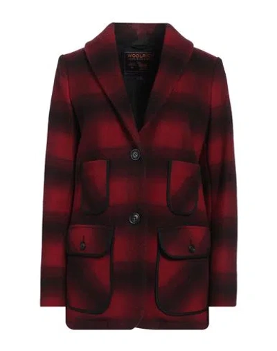 Woolrich Woman Blazer Red Size L Wool, Polyamide