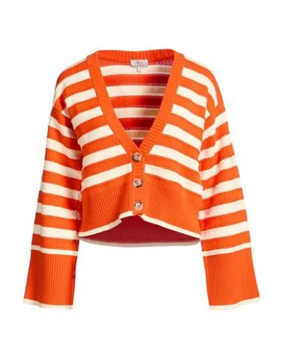 Woolrich Woman Cardigan Orange Size M Cotton In Brown