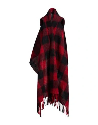 Woolrich Woman Cardigan Red Size Onesize Alpaca Wool, Mohair Wool, Virgin Wool, Polyamide In Multi