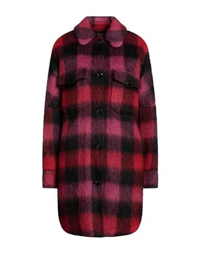 WOOLRICH WOOLRICH WOMAN COAT GARNET SIZE L WOOL, POLYAMIDE, MOHAIR WOOL, ALPACA WOOL