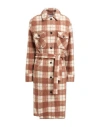 Woolrich Checked Coat In Brown
