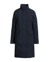 Woolrich Woman Coat Midnight Blue Size L Polyester In Black