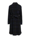 Woolrich Woman Coat Navy Size M Polyester, Virgin Wool In Blue