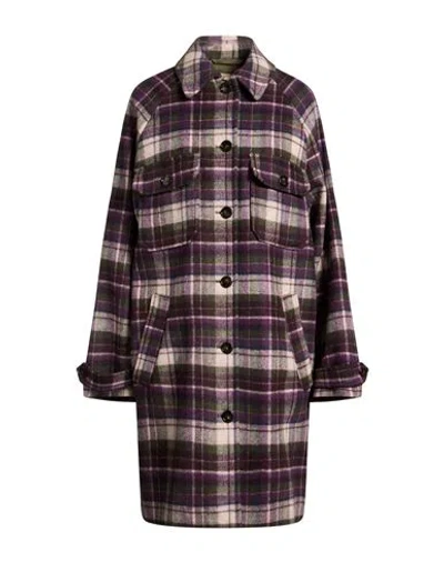 Woolrich Woman Coat Purple Size L Wool, Polyamide