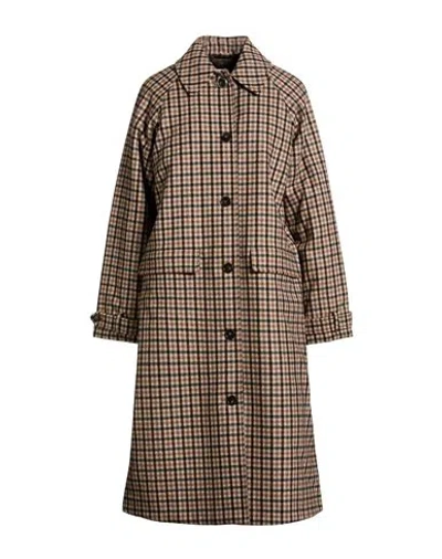 Woolrich Woman Coat Taupe Size L Wool, Polyester, Polyamide In Metallic