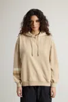 Woolrich Long Sleeve Sweatshirt In Beige