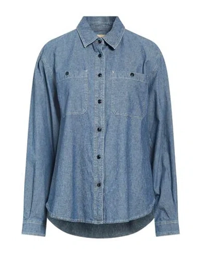 Woolrich Woman Denim Shirt Blue Size S Cotton