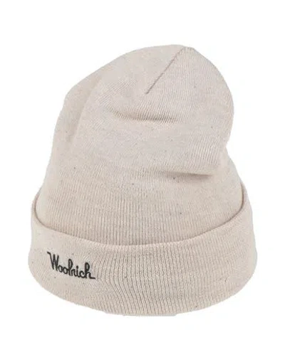 Woolrich Woman Hat Beige Size S Merino Wool In Neutral
