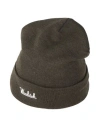 Woolrich Woman Hat Military Green Size M Merino Wool In Green