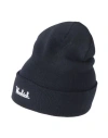 Woolrich Woman Hat Navy Size M Merino Wool In Blue