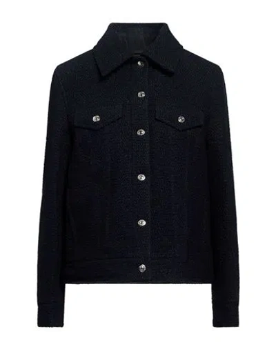 Woolrich Woman Jacket Midnight Blue Size L Wool, Acrylic, Polyester, Polyamide
