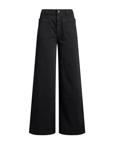 Woolrich Woman Jeans Black Size 31 Cotton, Elastane