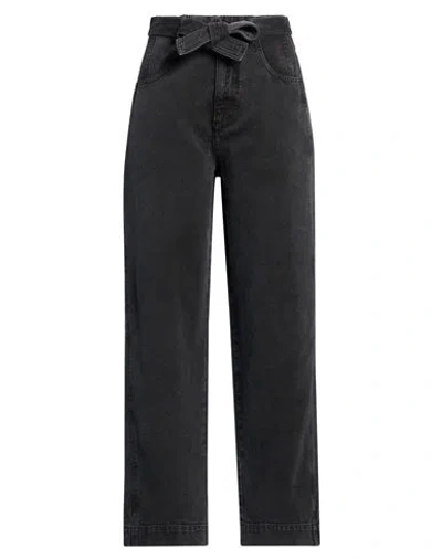 Woolrich Woman Jeans Charcoal Size 32 Cotton In Black