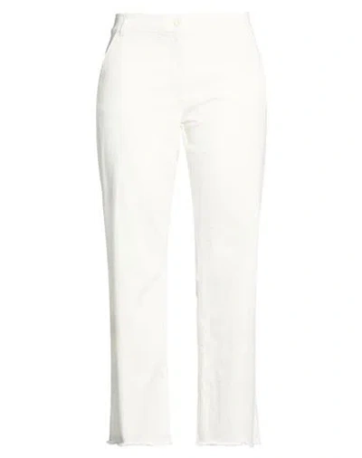 Woolrich Woman Jeans White Size 32 Cotton, Elastane