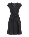 Woolrich Woman Midi Dress Black Size L Cotton