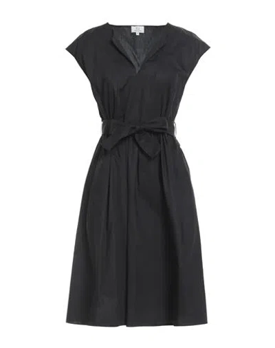 Woolrich Woman Midi Dress Black Size L Cotton