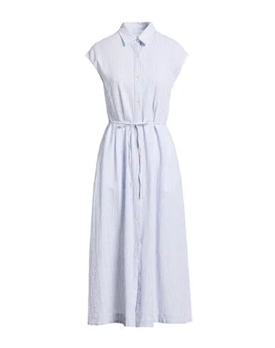 Woolrich Woman Midi Dress Sky Blue Size Xs Cotton, Elastane