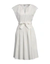 Woolrich Woman Midi Dress White Size L Cotton In White