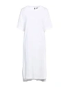 Woolrich Woman Midi Dress White Size M Linen