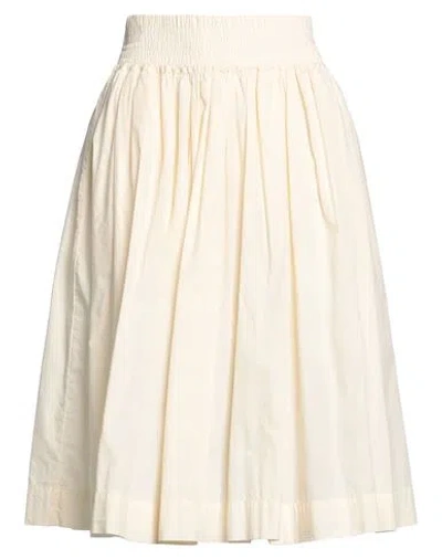Woolrich Woman Midi Skirt Cream Size M Cotton In White