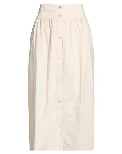 Woolrich Woman Midi Skirt Cream Size M Cotton In White