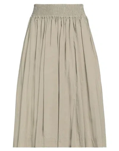 Woolrich Woman Midi Skirt Sage Green Size L Cotton In Sage Green