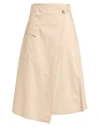 Woolrich Woman Midi Skirt Sand Size L Cotton In Beige