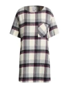 Woolrich Woman Mini Dress Off White Size S Cotton, Wool, Polyamide In Multi