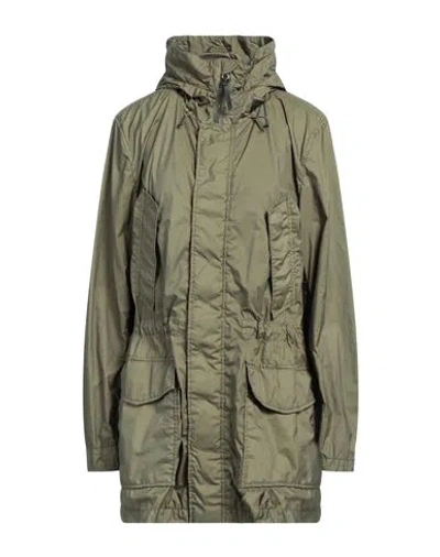 WOOLRICH WOOLRICH WOMAN OVERCOAT & TRENCH COAT MILITARY GREEN SIZE L POLYAMIDE